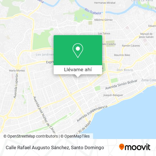 Mapa de Calle Rafael Augusto Sánchez