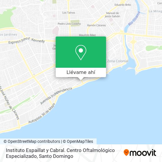 Mapa de Instituto Espaillat y Cabral. Centro Oftalmológico Especializado