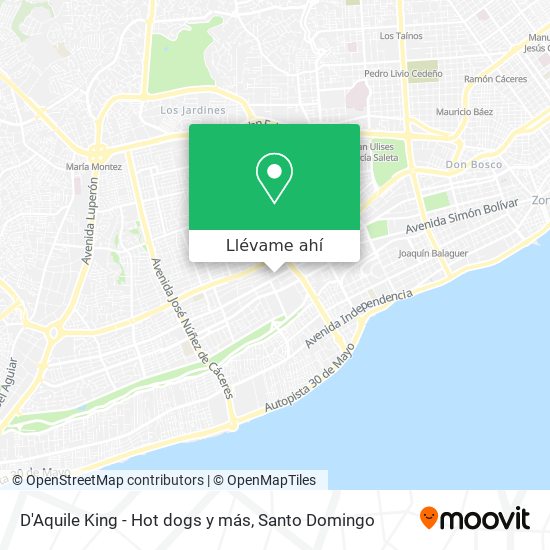 Mapa de D'Aquile King - Hot dogs y más