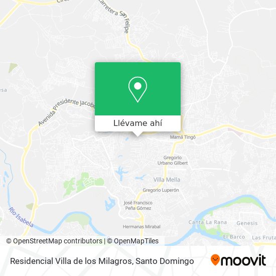 Mapa de Residencial Villa de los Milagros