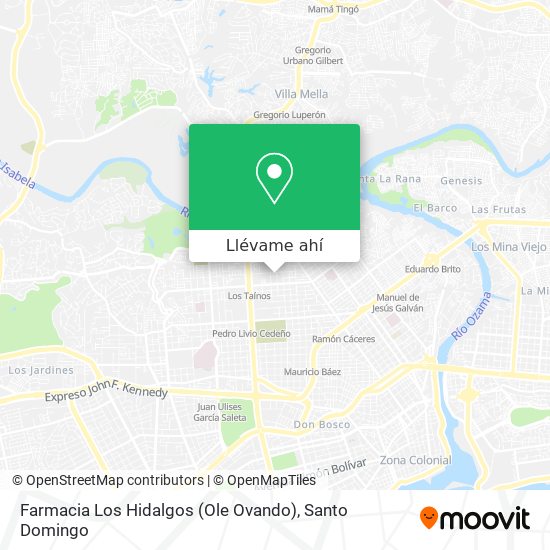 Mapa de Farmacia Los Hidalgos (Ole Ovando)