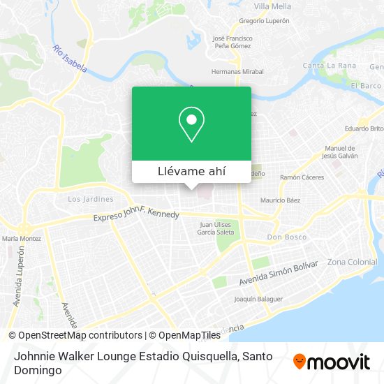 Mapa de Johnnie Walker Lounge Estadio Quisquella