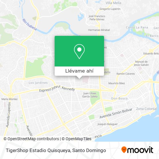 Mapa de TigerShop  Estadio Quisqueya