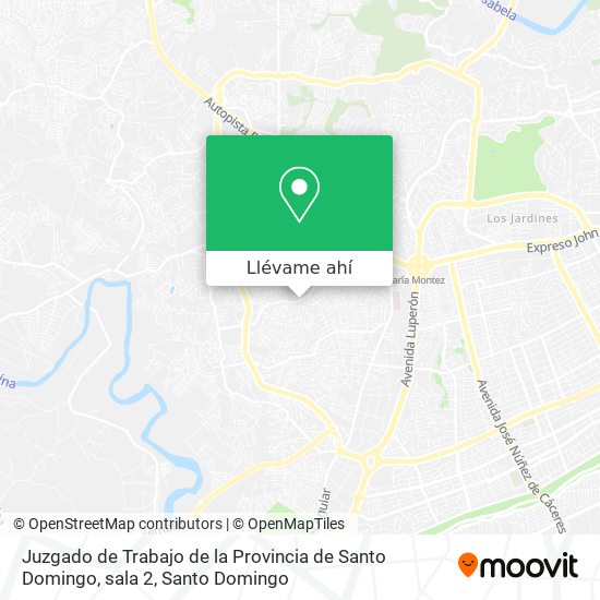 Mapa de Juzgado de Trabajo de la Provincia de Santo Domingo, sala 2