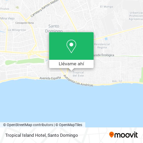 Mapa de Tropical Island Hotel