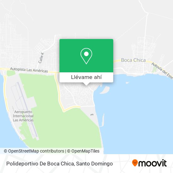 Mapa de Polideportivo De Boca Chica