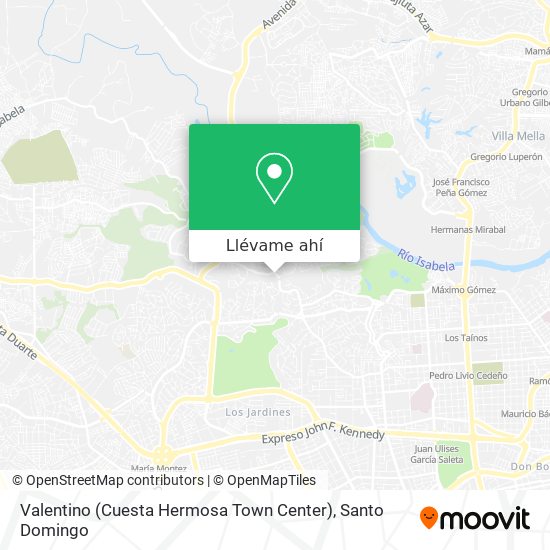 Mapa de Valentino (Cuesta Hermosa Town Center)