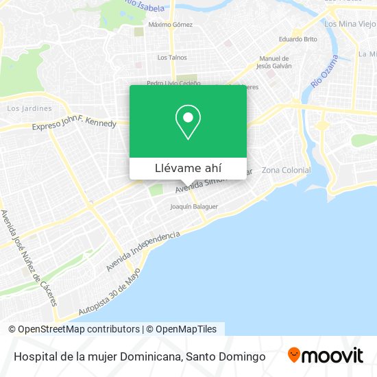 Mapa de Hospital de la mujer Dominicana