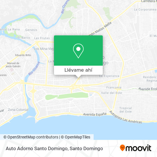 Mapa de Auto Adorno Santo Domingo