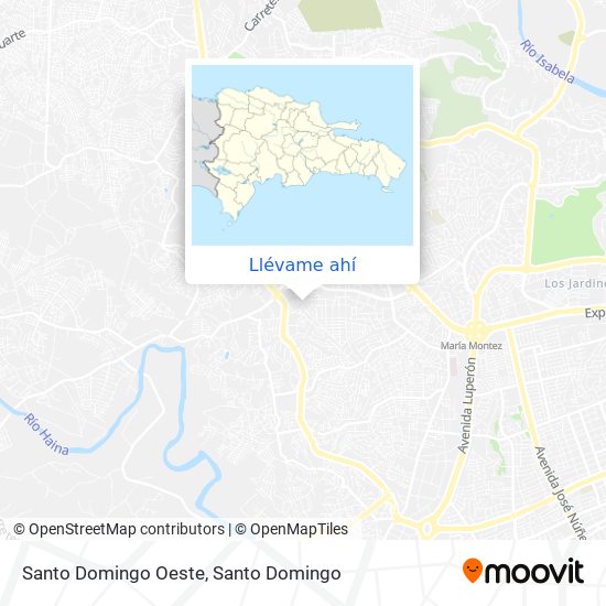 Mapa de Santo Domingo Oeste