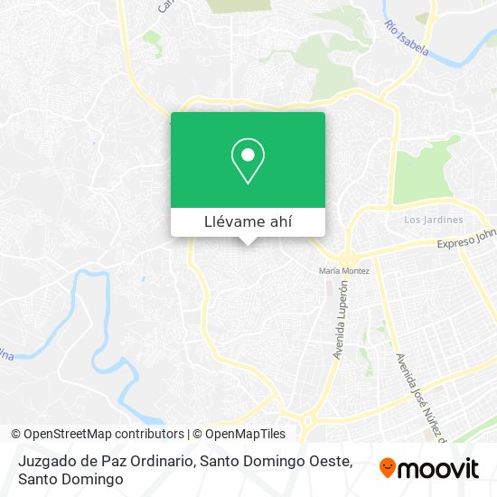 Mapa de Juzgado de Paz Ordinario, Santo Domingo Oeste