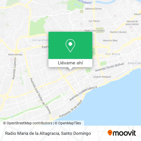 Mapa de Radio Maria de la Altagracia
