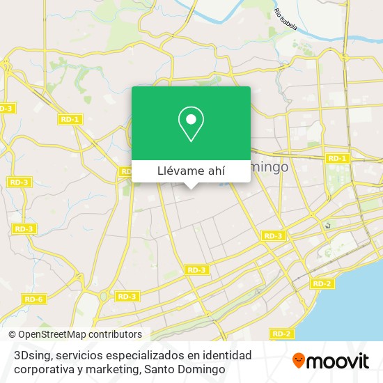 Mapa de 3Dsing, servicios especializados en identidad corporativa y marketing
