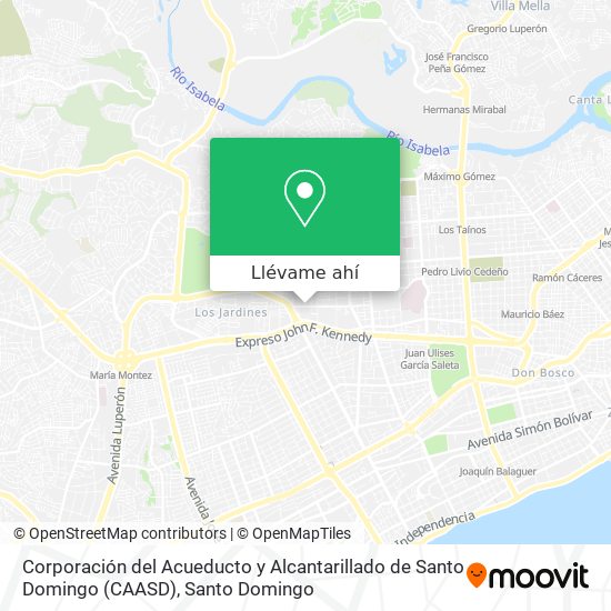 Mapa de Corporación del Acueducto y Alcantarillado de Santo Domingo (CAASD)