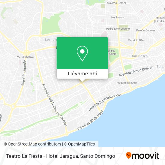 Mapa de Teatro La Fiesta - Hotel Jaragua
