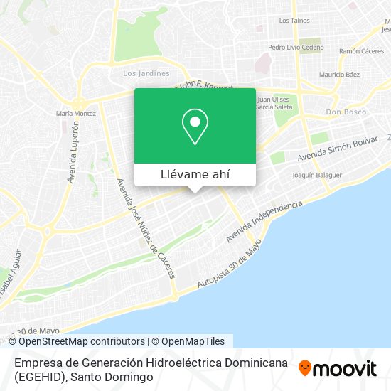Mapa de Empresa de Generación Hidroeléctrica Dominicana (EGEHID)