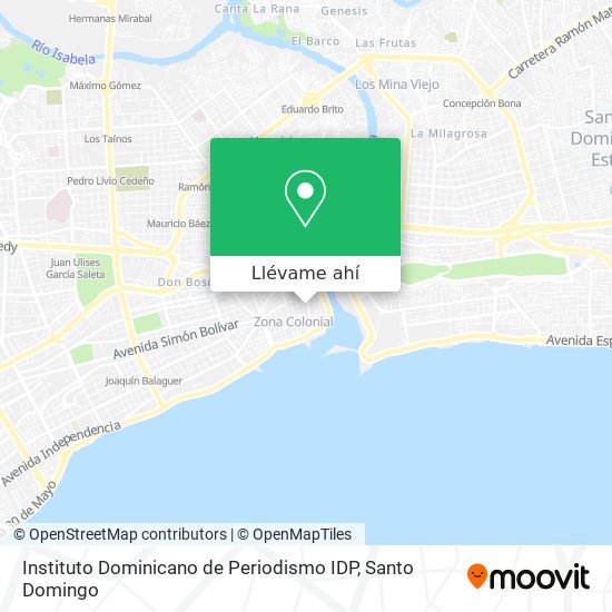 Mapa de Instituto Dominicano de Periodismo IDP