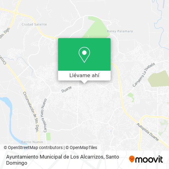 Mapa de Ayuntamiento Municipal de Los Alcarrizos