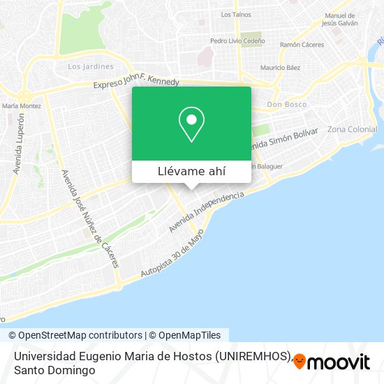 Mapa de Universidad Eugenio Maria de Hostos (UNIREMHOS)