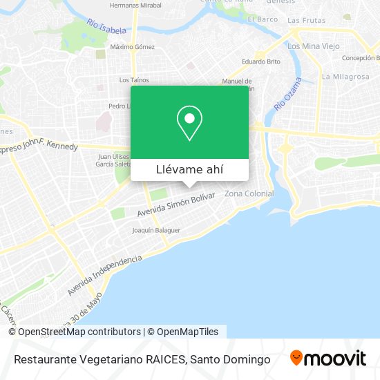 Mapa de Restaurante Vegetariano RAICES