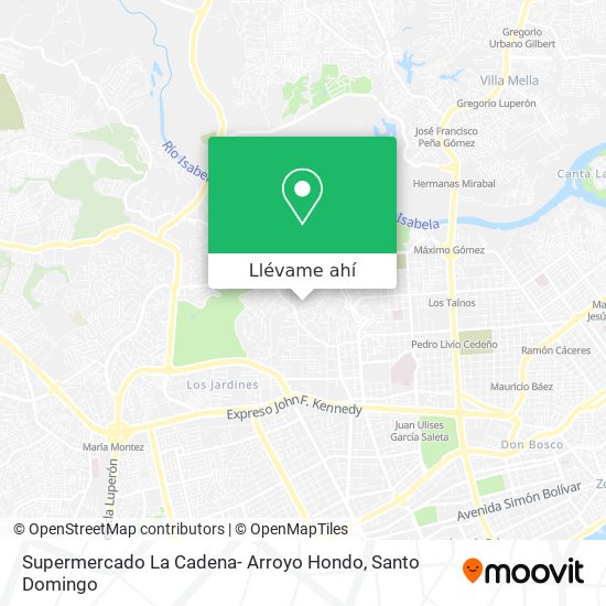 Mapa de Supermercado La Cadena- Arroyo Hondo