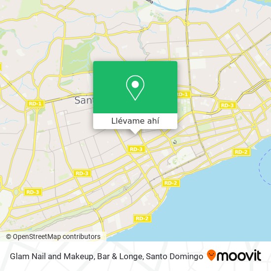 Mapa de Glam Nail and Makeup, Bar & Longe