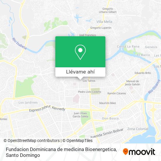 Mapa de Fundacion Dominicana de medicina Bioenergetica