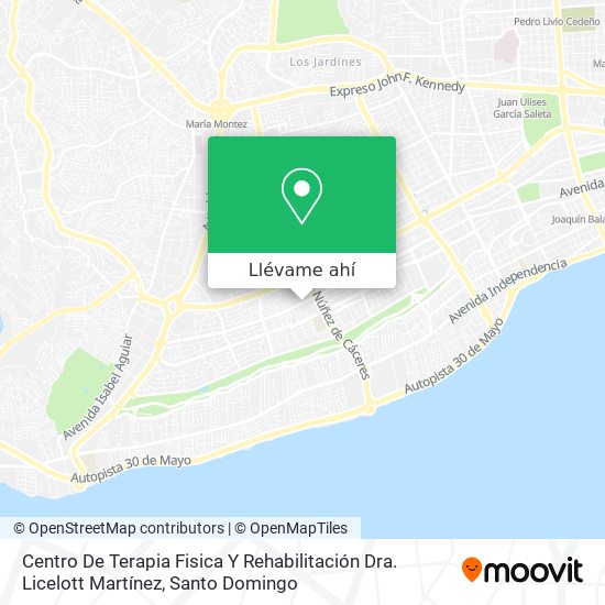 Mapa de Centro De Terapia Fisica Y Rehabilitación Dra. Licelott Martínez