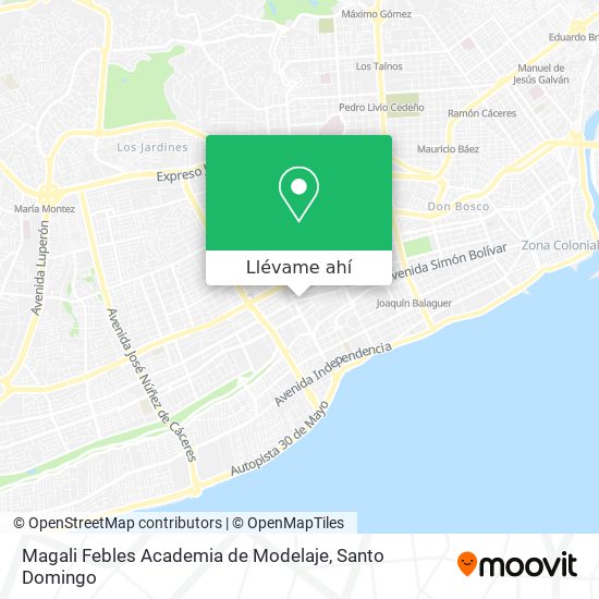 Mapa de Magali Febles Academia de Modelaje