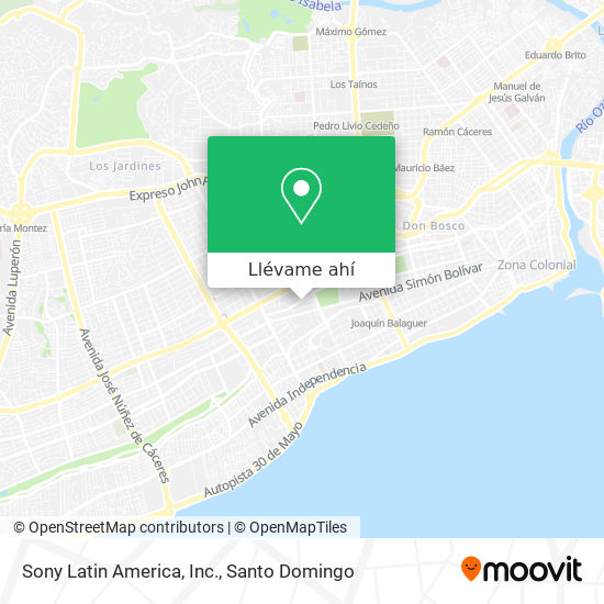 Mapa de Sony Latin America, Inc.