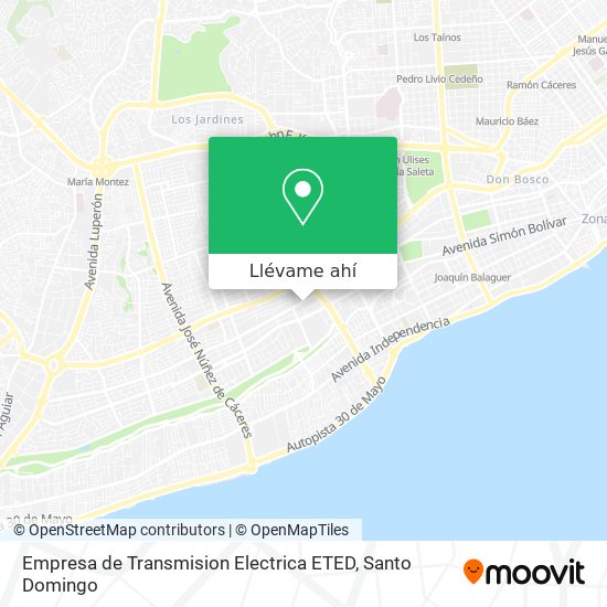 Mapa de Empresa de Transmision Electrica ETED