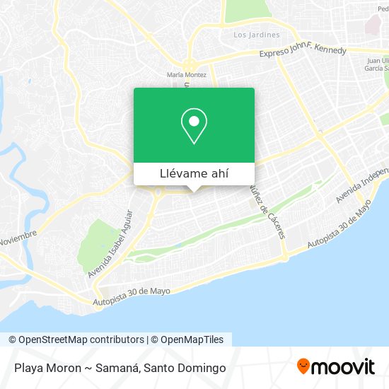Mapa de Playa Moron ~ Samaná