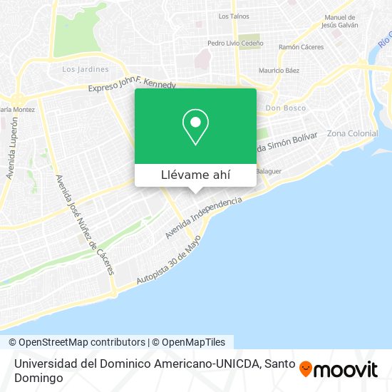 Mapa de Universidad del Dominico Americano-UNICDA
