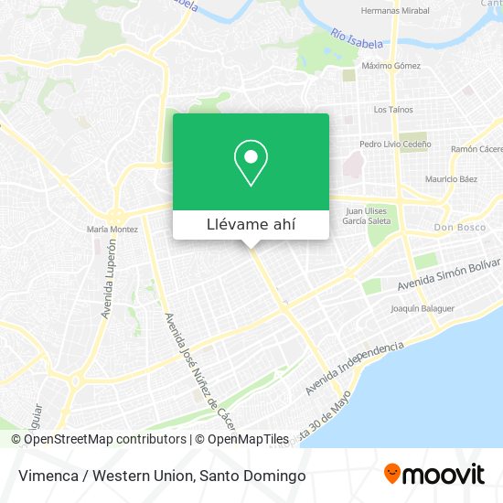 Mapa de Vimenca / Western Union