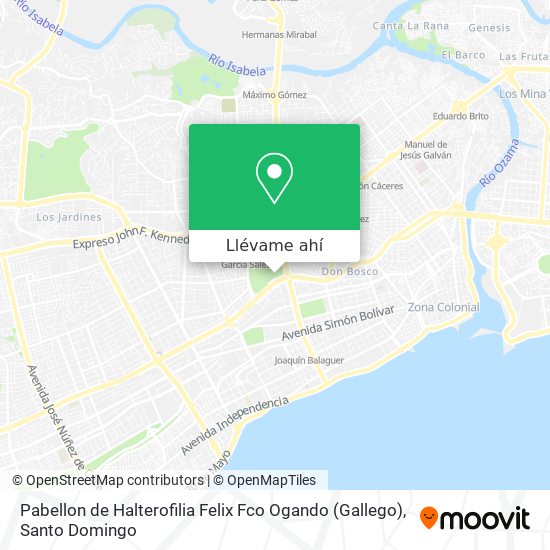 Mapa de Pabellon de Halterofilia Felix Fco Ogando (Gallego)