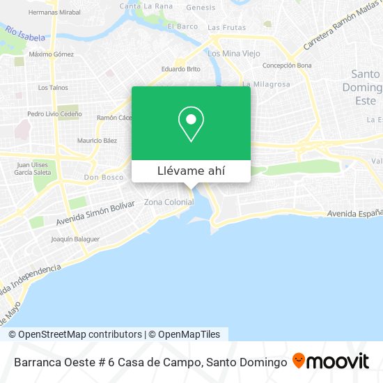 Mapa de Barranca Oeste # 6 Casa de Campo