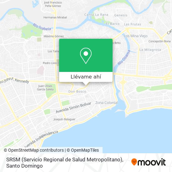Mapa de SRSM (Servicio Regional de Salud Metropolitano)