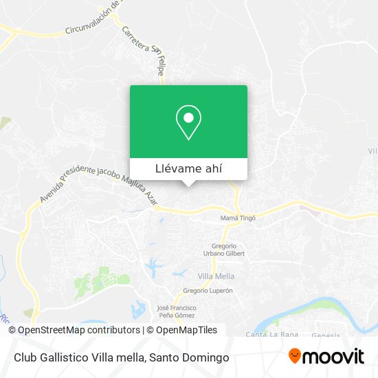 Mapa de Club Gallistico Villa mella