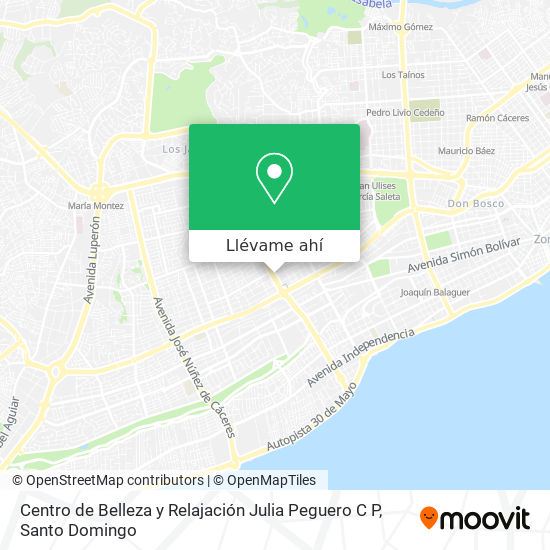Mapa de Centro de Belleza y Relajación Julia Peguero C P