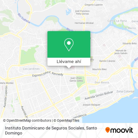 Mapa de Instituto Dominicano de Seguros Sociales