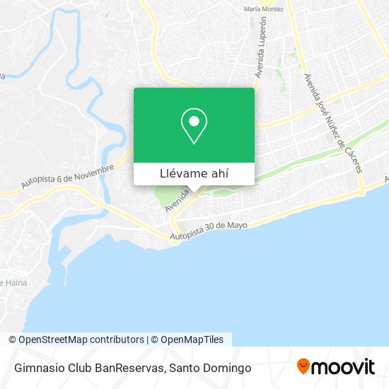 Mapa de Gimnasio Club BanReservas