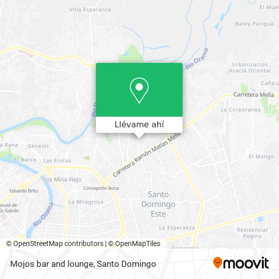 Mapa de Mojos bar and lounge