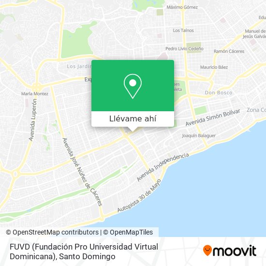 Mapa de FUVD (Fundación Pro Universidad Virtual Dominicana)