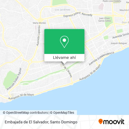 Mapa de Embajada de El Salvador