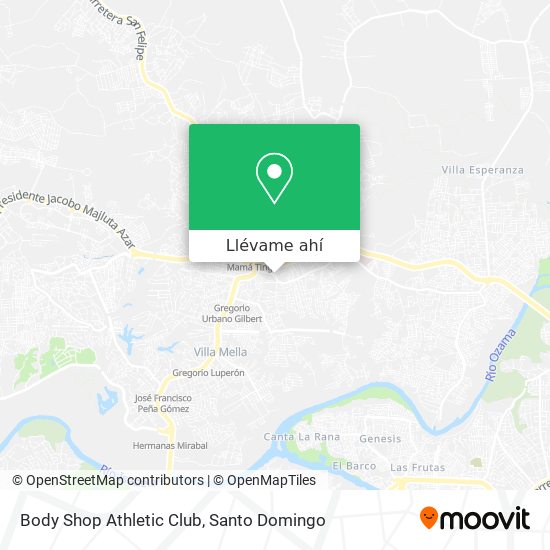 Mapa de Body Shop Athletic Club