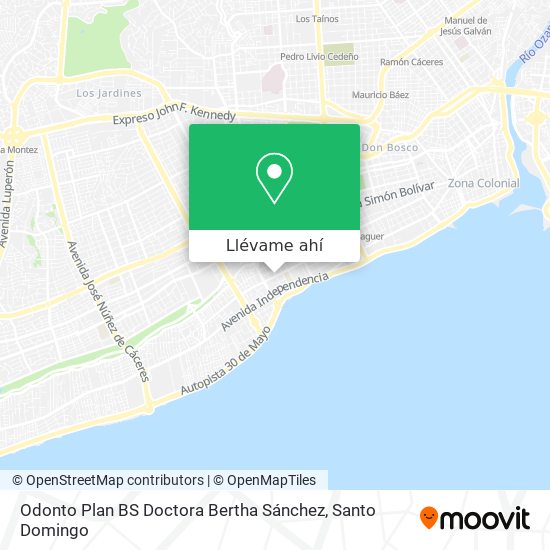 Mapa de Odonto Plan BS Doctora Bertha Sánchez