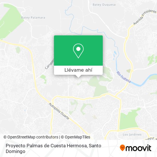 Mapa de Proyecto Palmas de Cuesta Hermosa