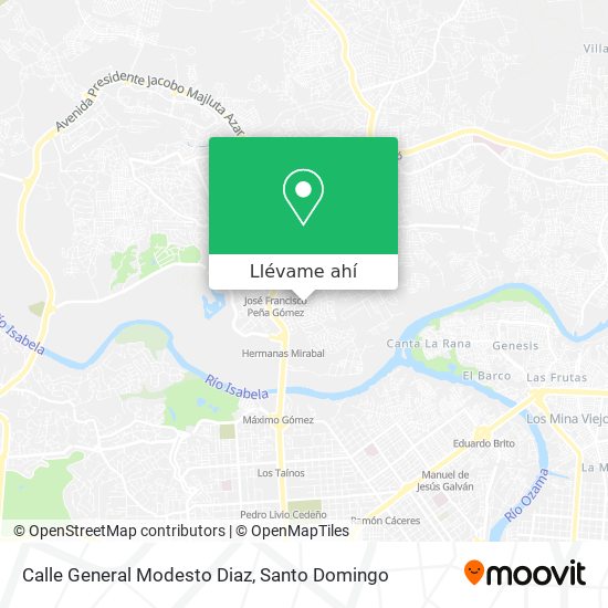 Mapa de Calle General Modesto Diaz