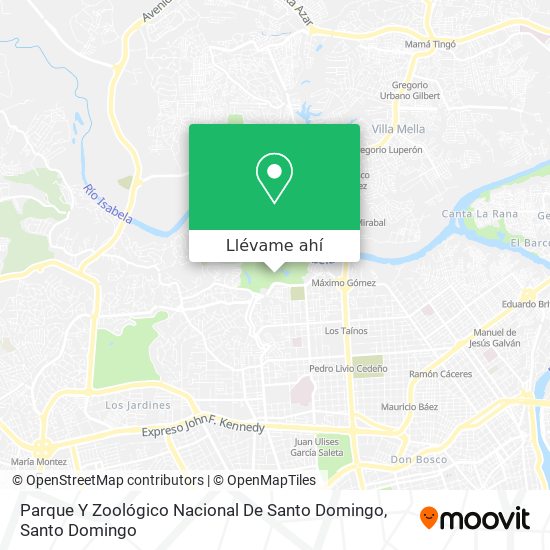 Mapa de Parque Y Zoológico Nacional De Santo Domingo