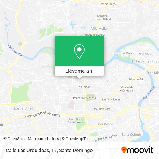 Mapa de Calle Las Orquídeas, 17